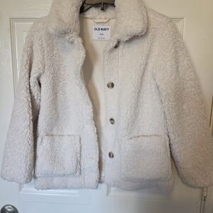 Old Navy Off-White Sherpa Coat
